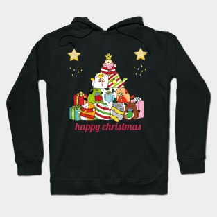 t-shirt happy christmas with cats 2020 Hoodie